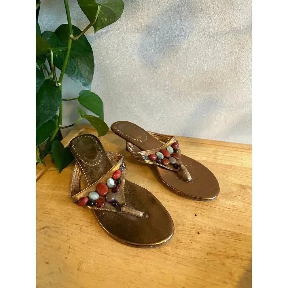 Women’s size 9 stone Heeled  Sandals